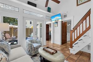 Open staircase to loft.