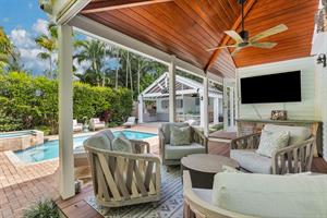 Covered entertaining area for family and guests