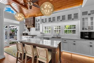 Gourmet kitchen just off the living room