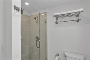 Glass walk in shower