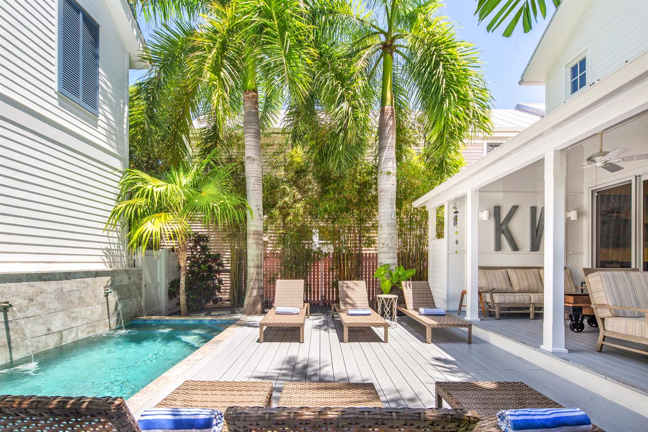 Relax in the poolside loungers and soak up the sun