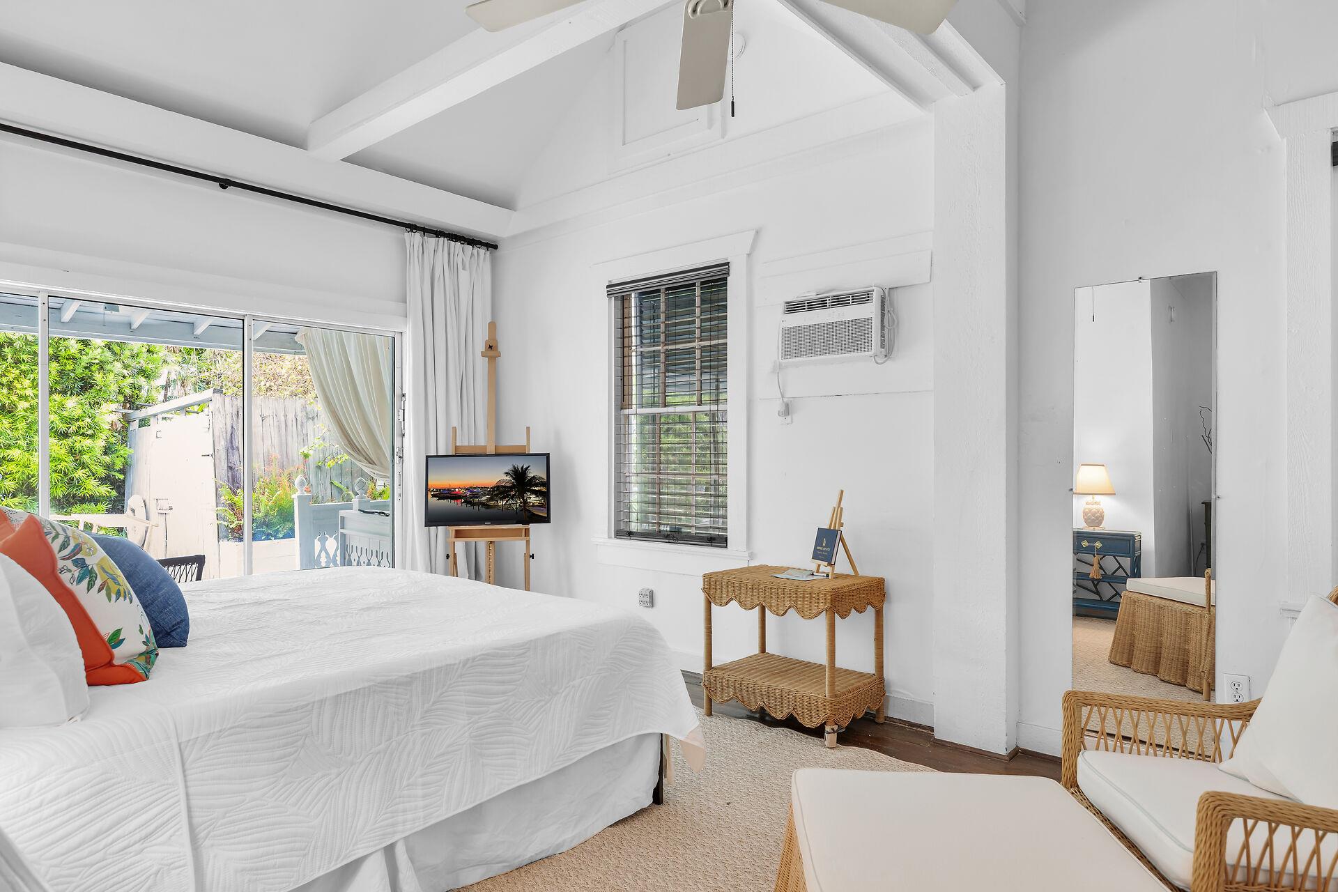 The shared pool is just steps from your door.