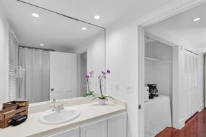 Vanity with plenty of room for your things.