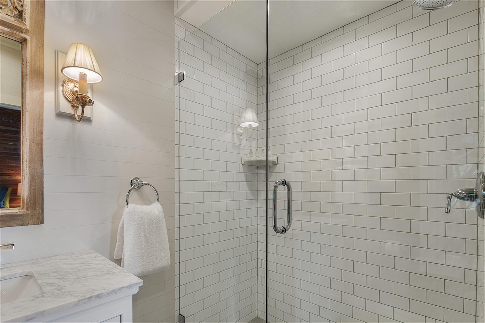 Ensuite bathroom with sumptuous standup shower.