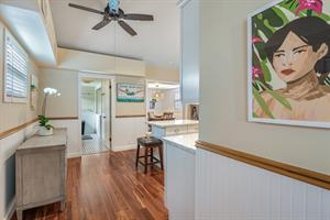 Make your way to the kitchen and dining area.