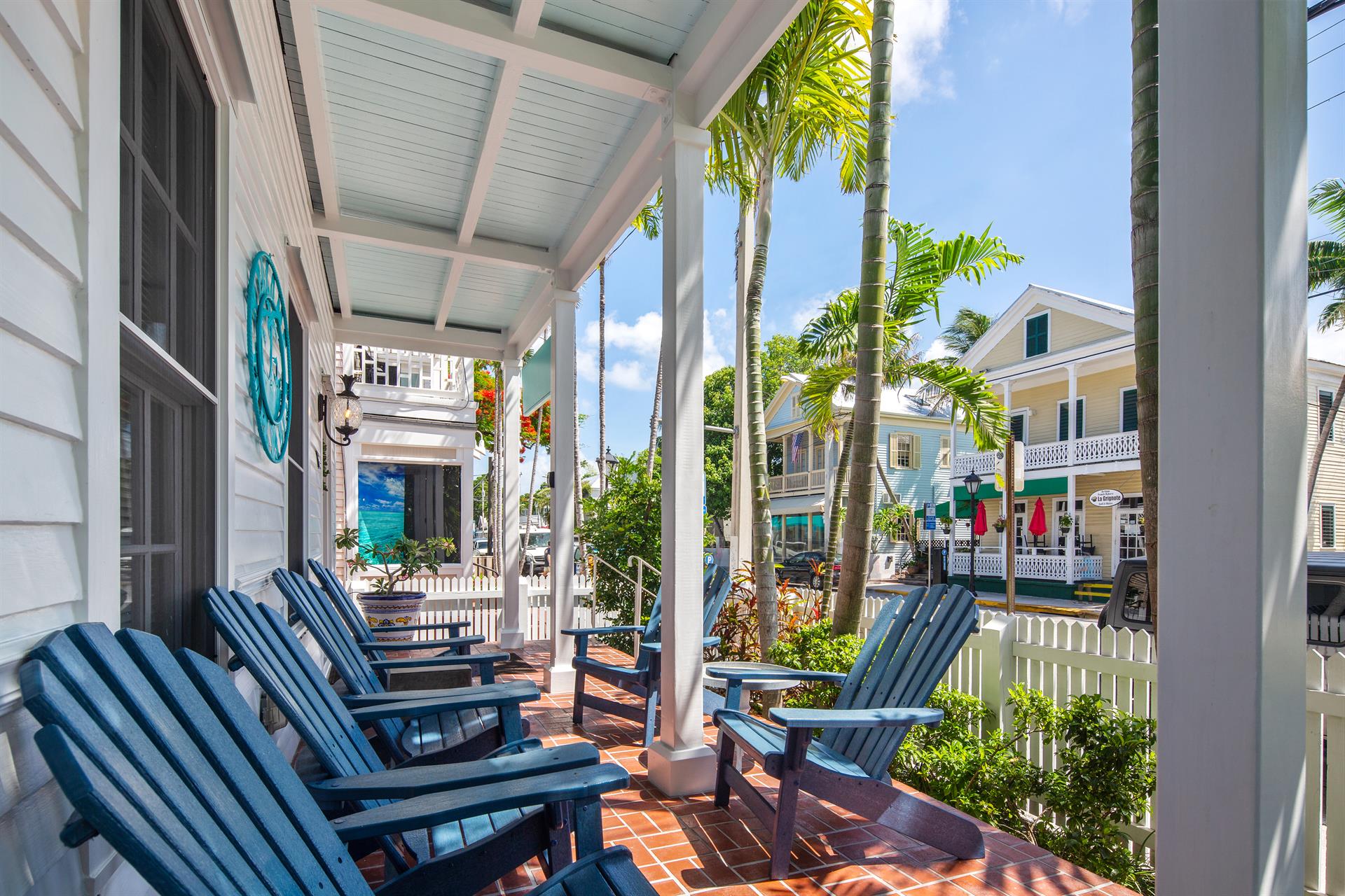 Front porch is a great place to sit and overlook bustling Duval