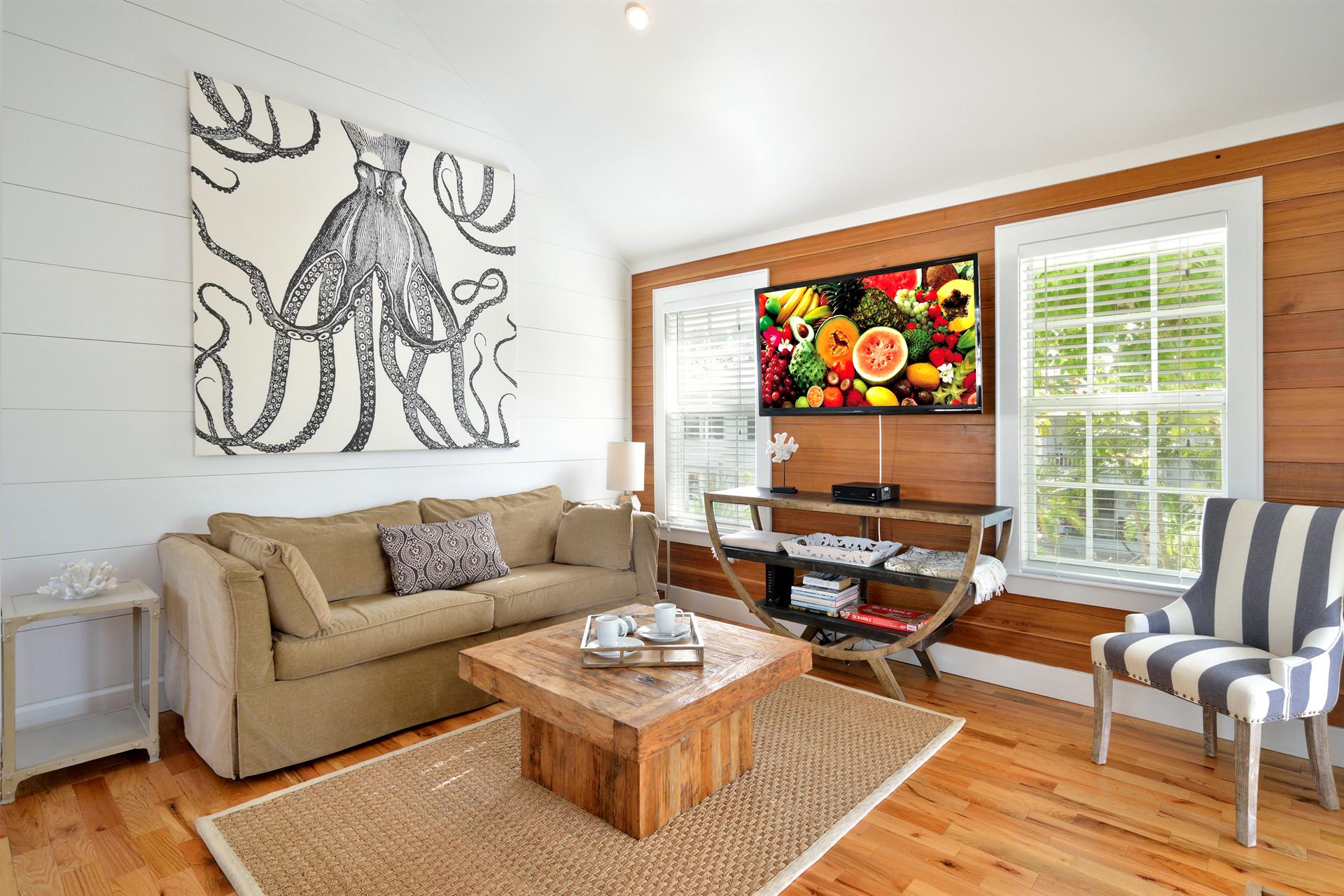 Dade County pine walls and tasteful Key West decor