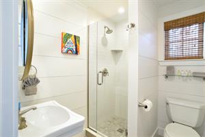 Ensuite bathroom with walkin shower.