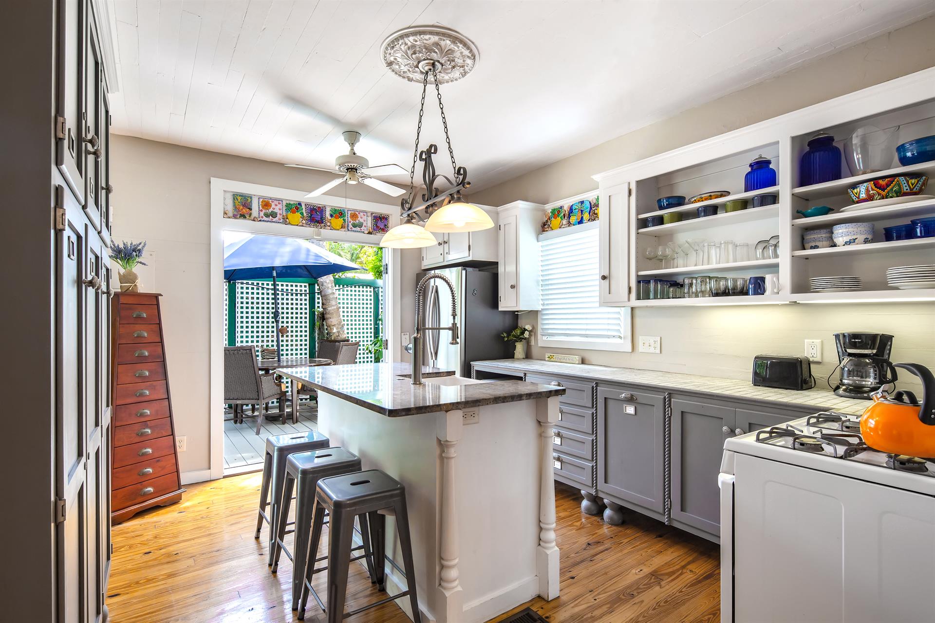 Kitchen includes all the appliances and dishware you need