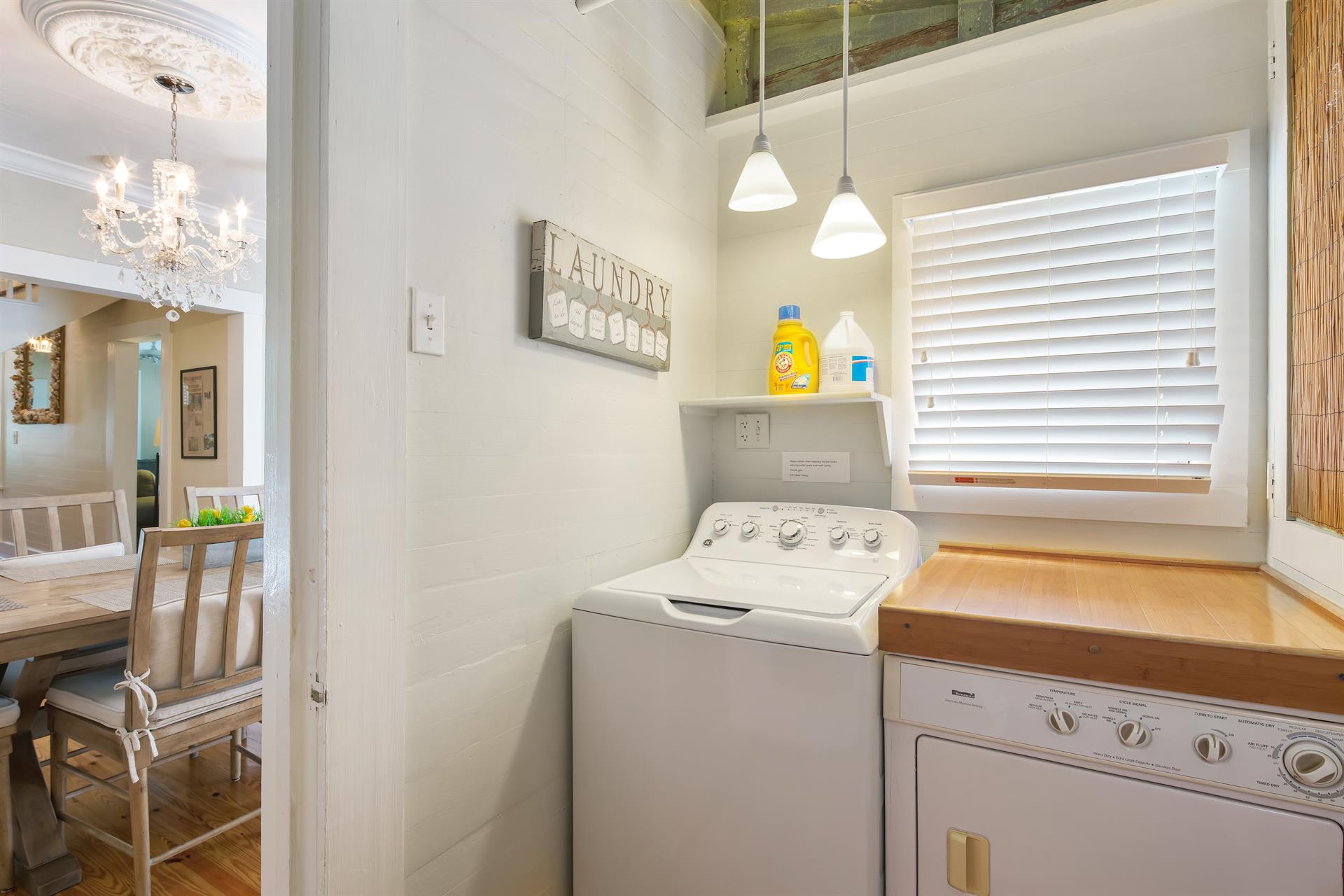 Washer and dryer included for your use