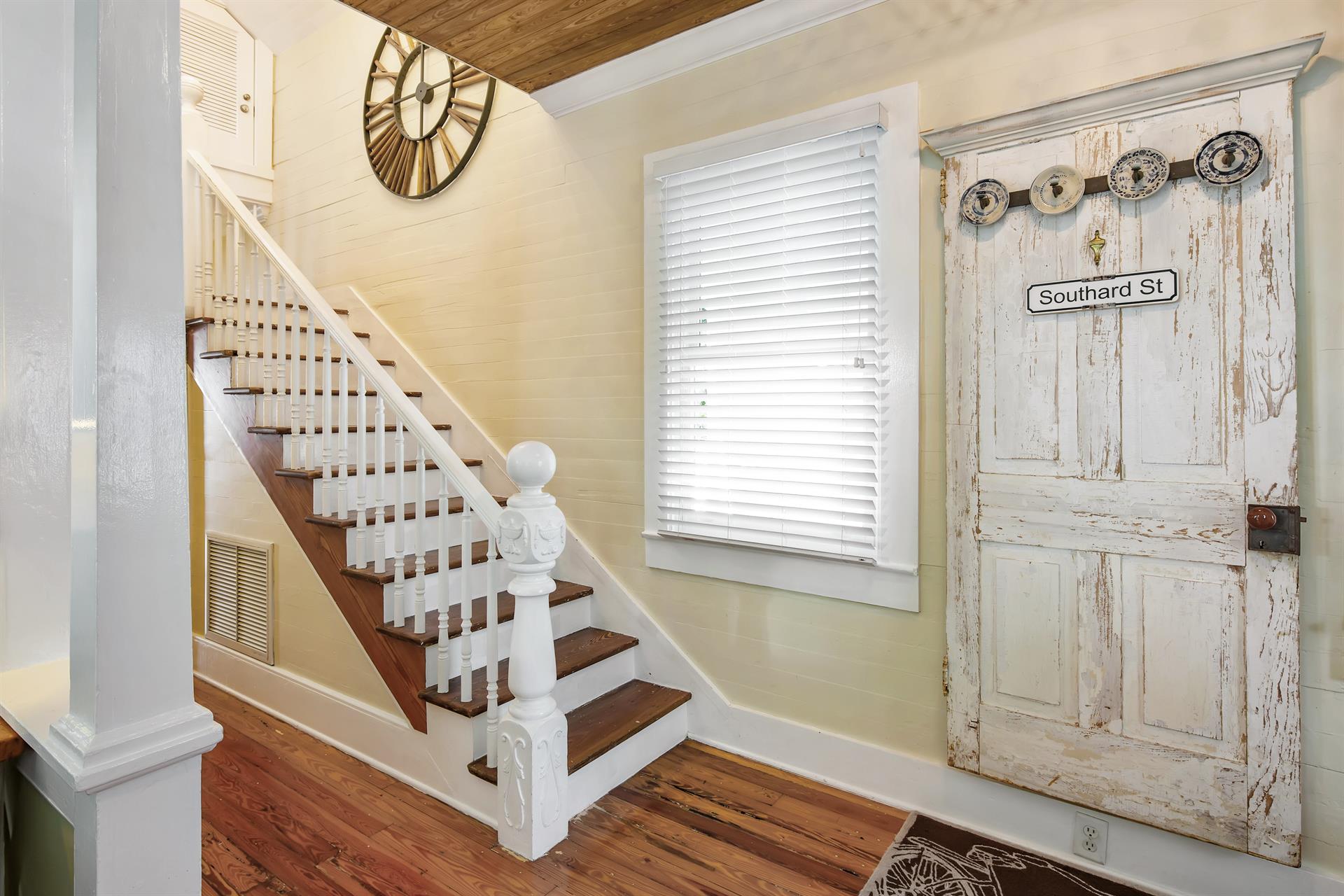 Stairway leading up to the bedrooms