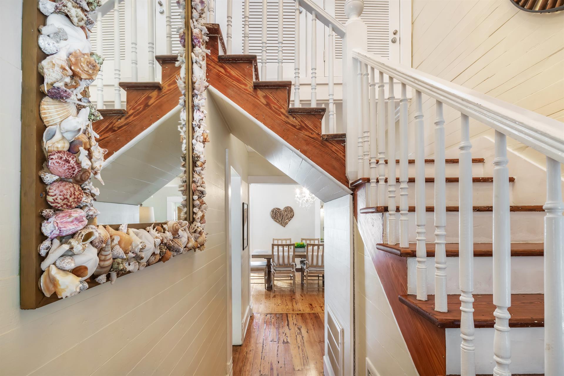 Stairway leading up to the bedrooms