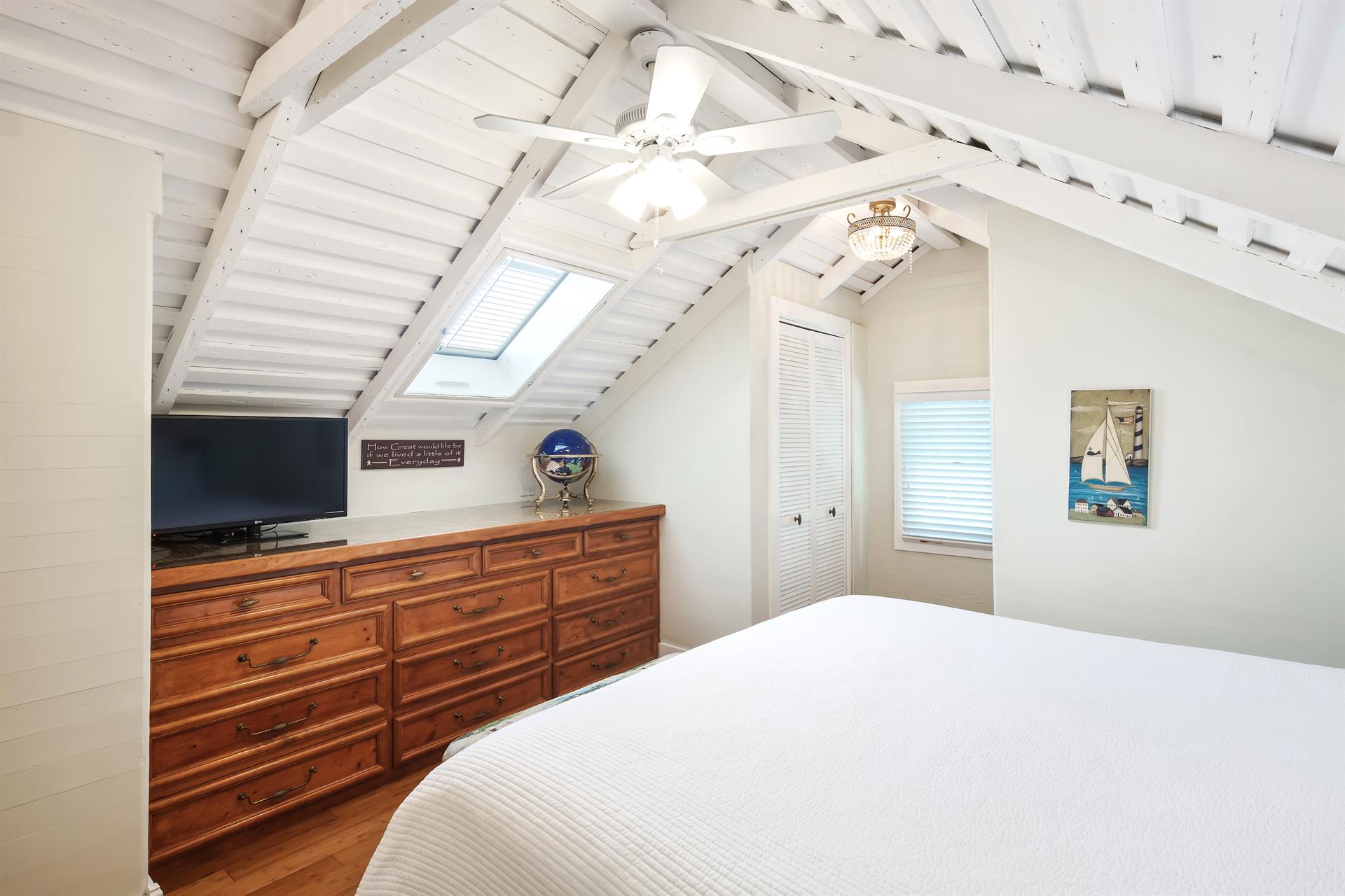 Primary includes king bed, dresser, closet and cable TV