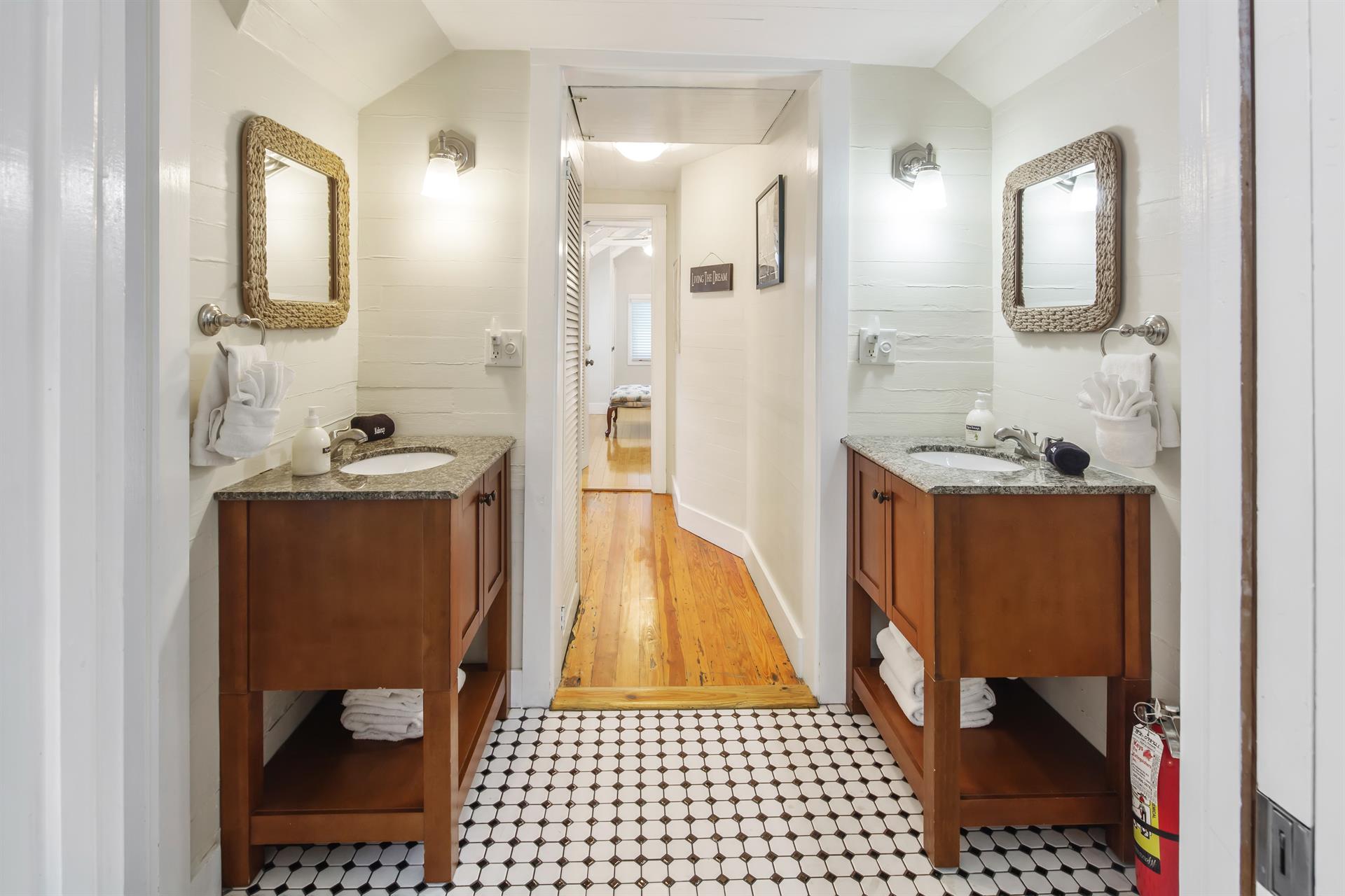 Two sinks and mirrors in the Jack and Jill