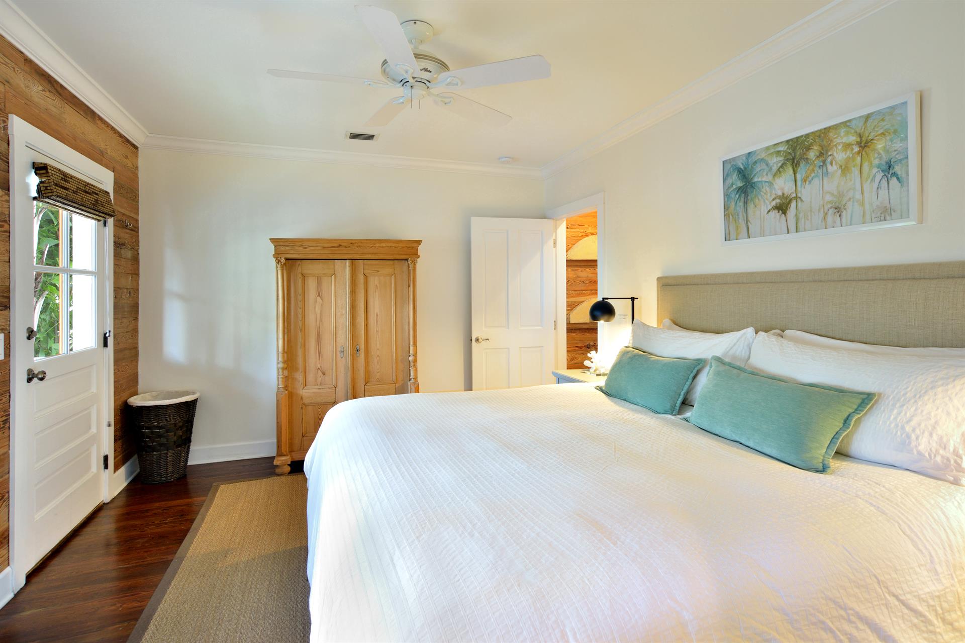 First floor primary king suite with ensuite bathroom.