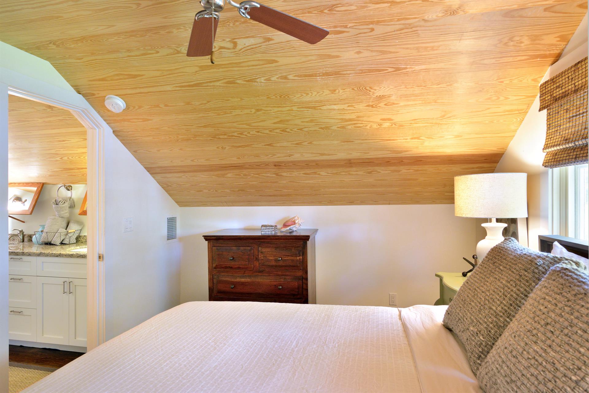 2nd floor queen bedroom with shared bath.