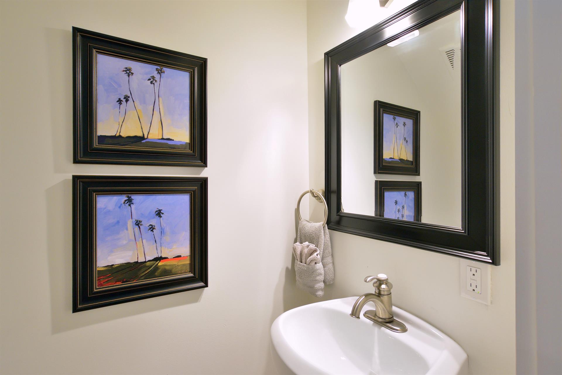 First floor powder room.