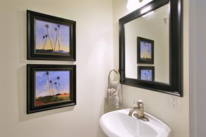 First floor powder room.