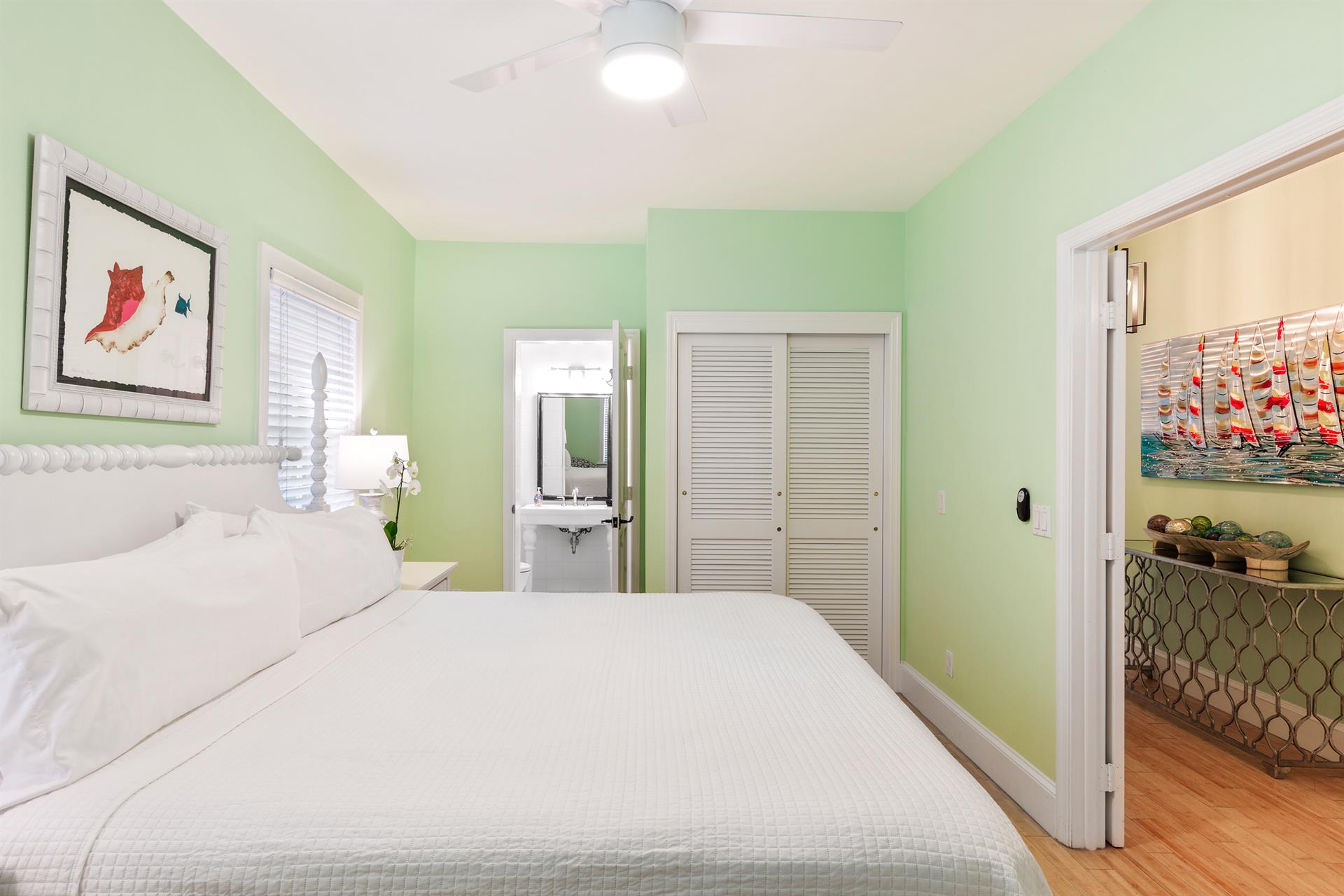 King bed with ensuite bath.