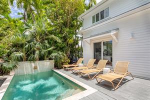 Plenty of loungers at the pool.