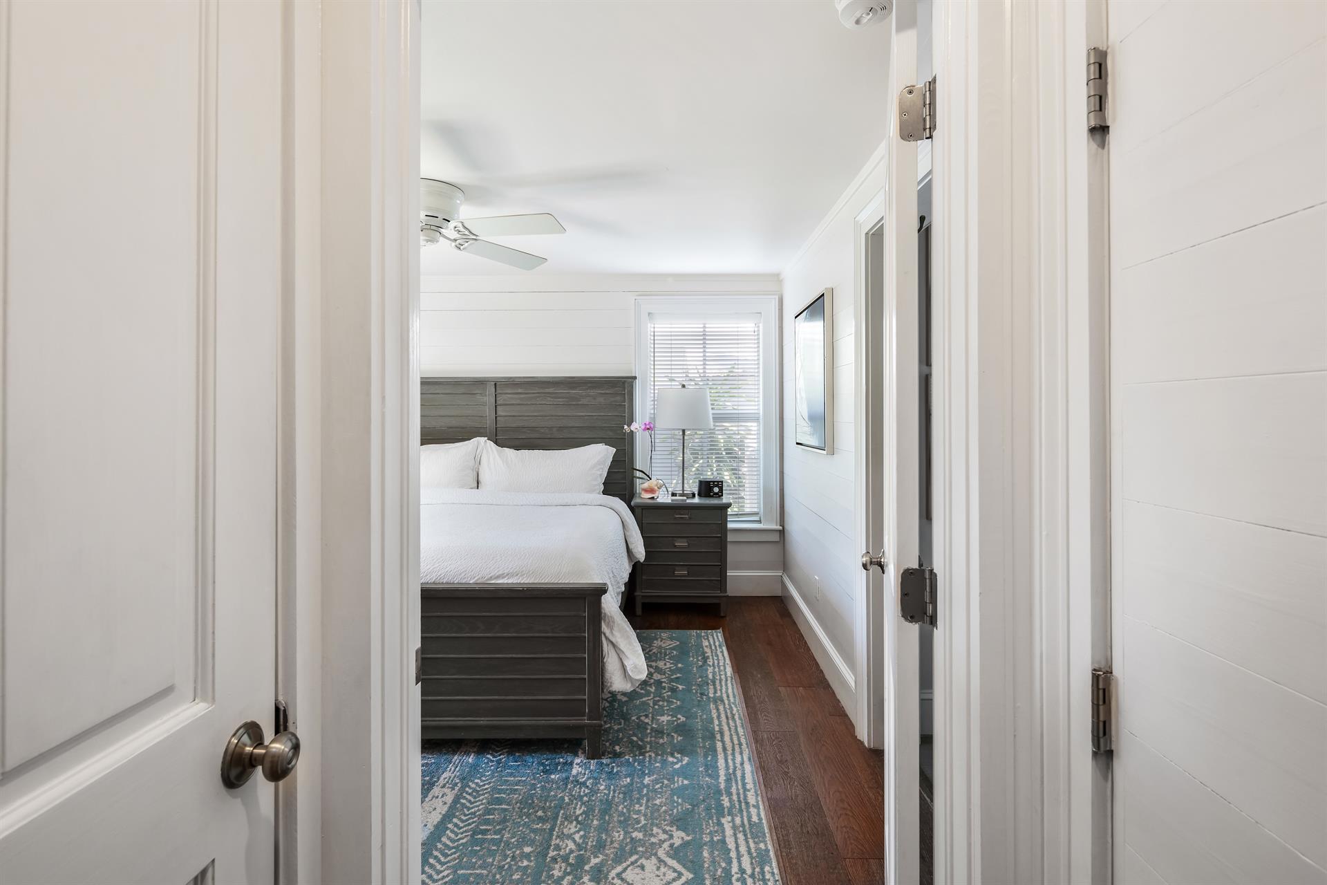 King bedroom with ensuite bath