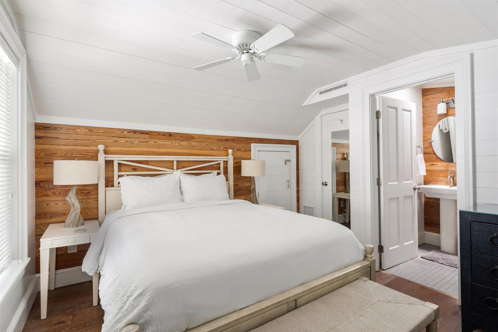 Second floor queen bedroom with ensuite bath