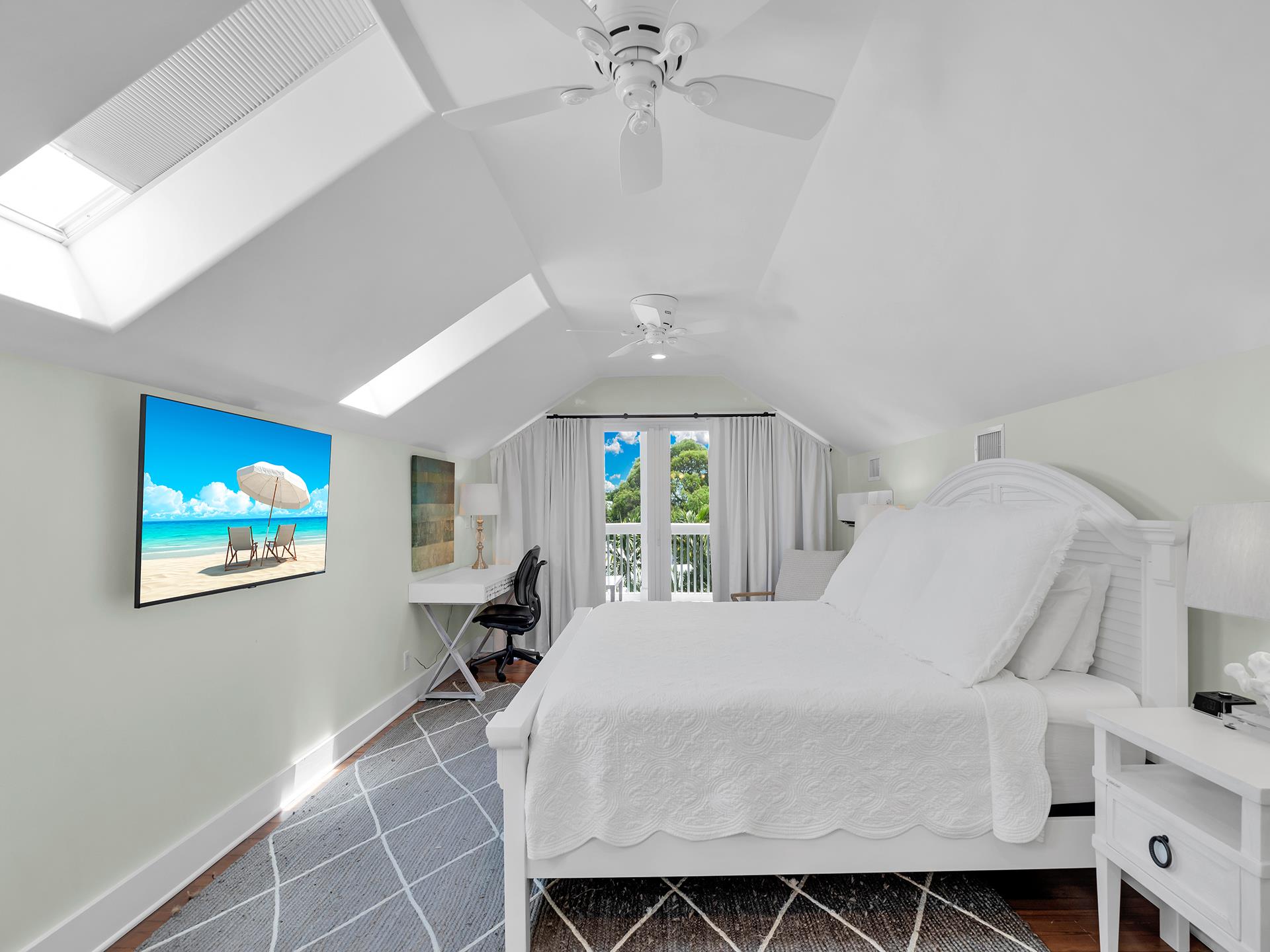 Third floor king suite with private balcony.