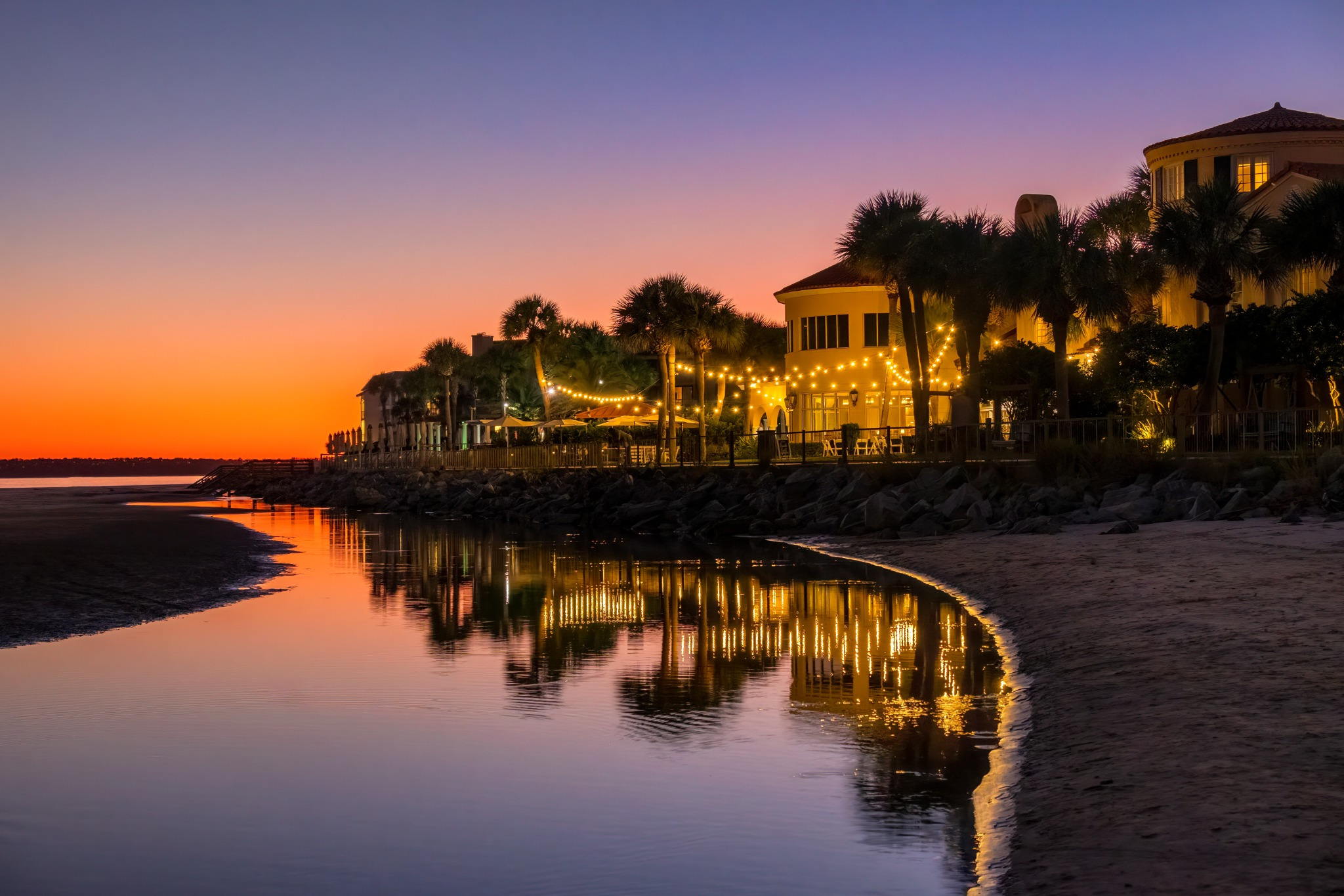 Sunset at the King and Prince Beach & Golf Resort on St. Simons Island