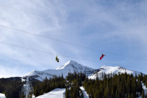 ziplining is one of the numerous winter activities in Big Sky