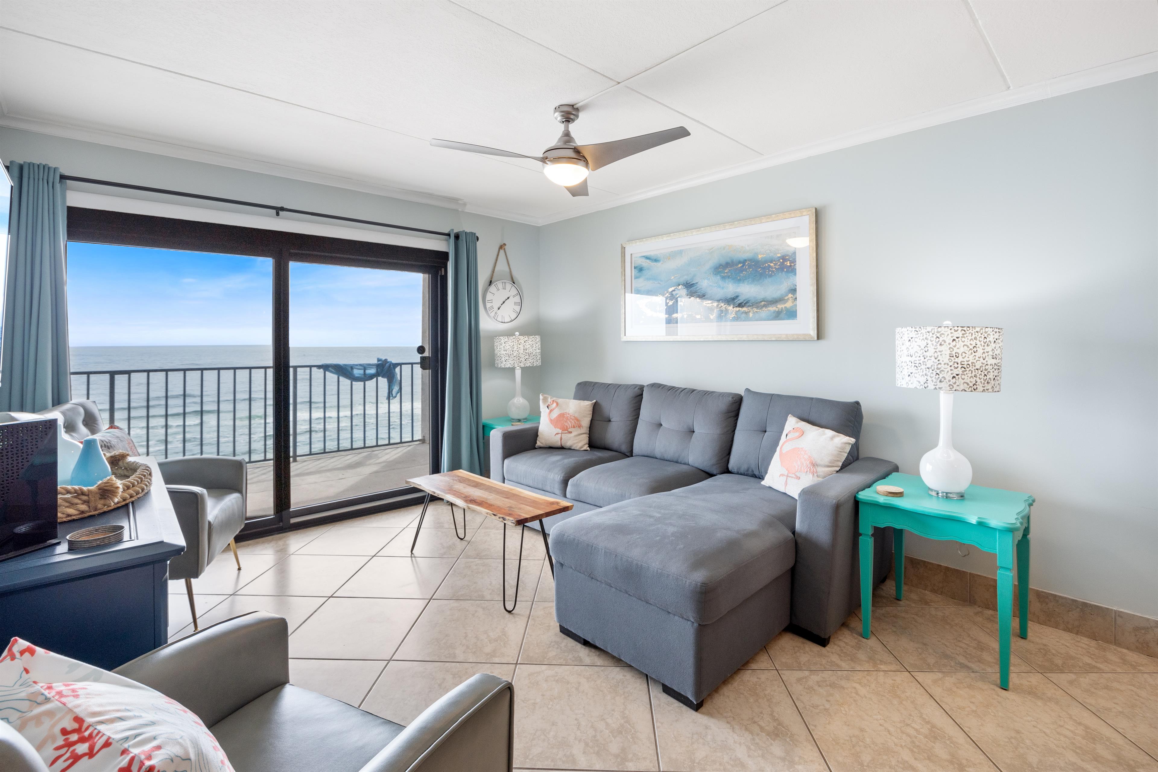 New! Gulf Front Condo Has An Endless Blue Horizon At Ocean Breeze