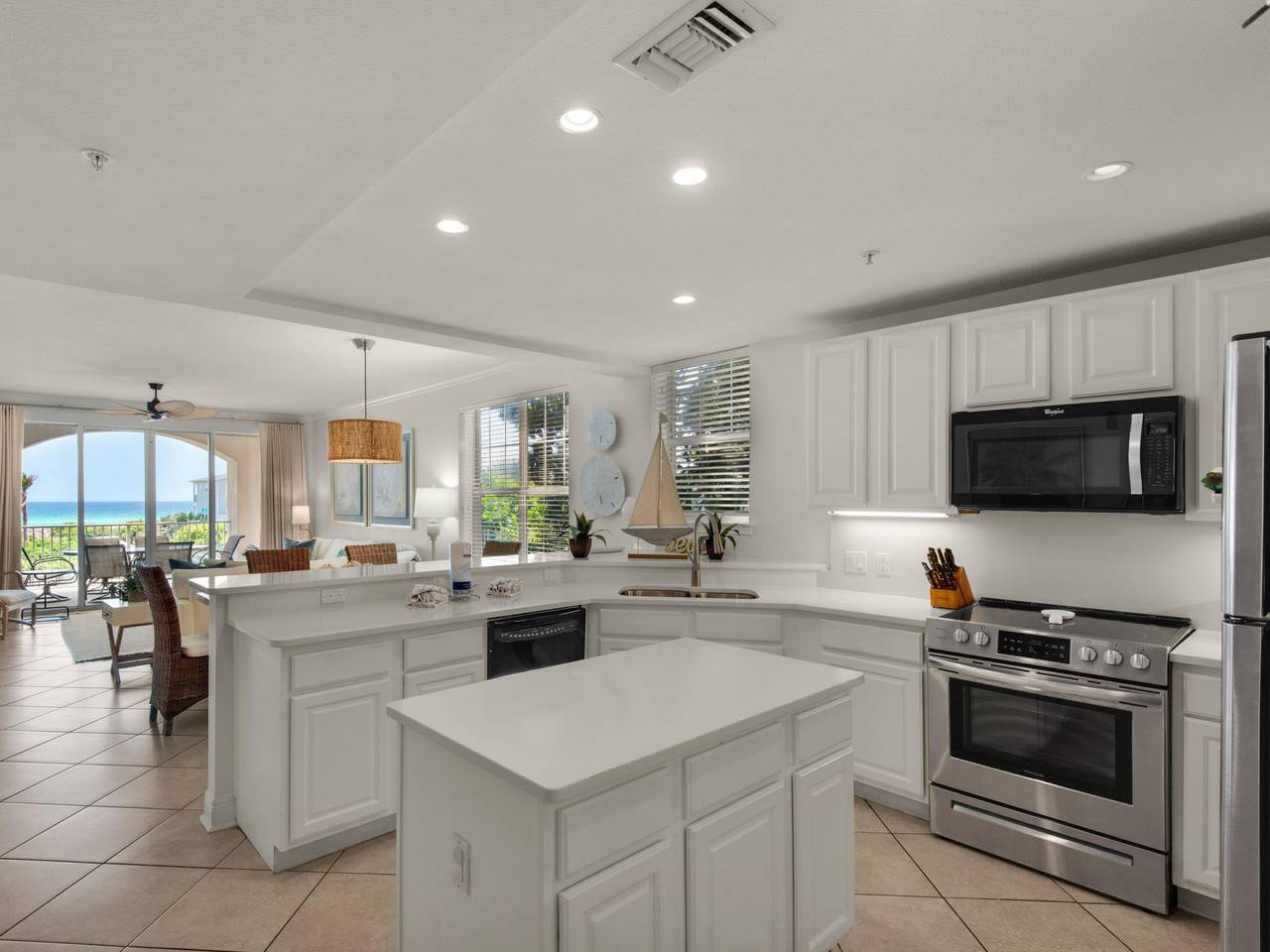 Enjoy cooking with a view