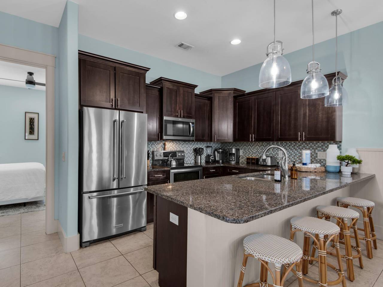 Modern Kitchen with Bar Seating