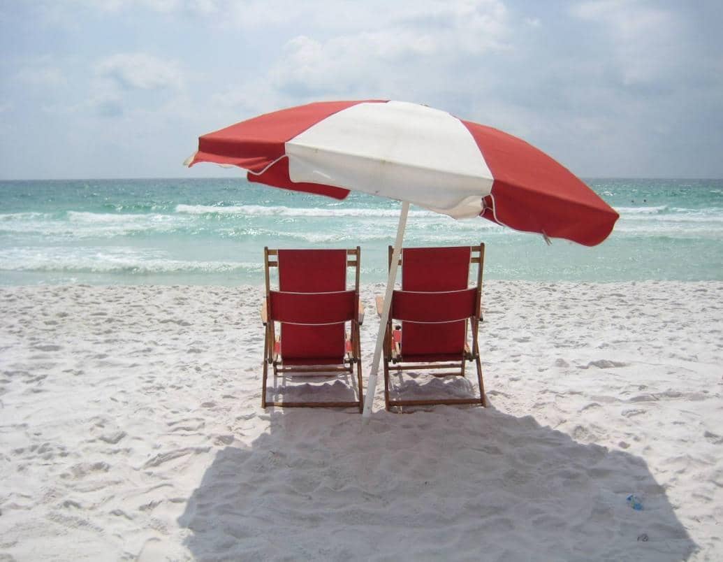 Seasonal Complimentary Beach Service of 4 Chairs and 1 Umbrella