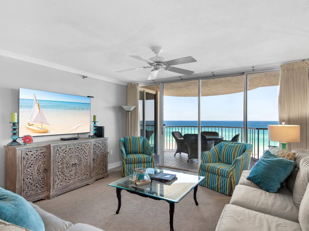 Living Area with Flat Screen TV