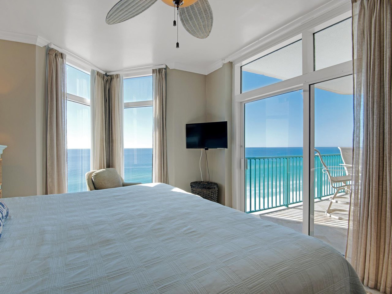 Master Bedroom with King Bed and Flat Screen TV