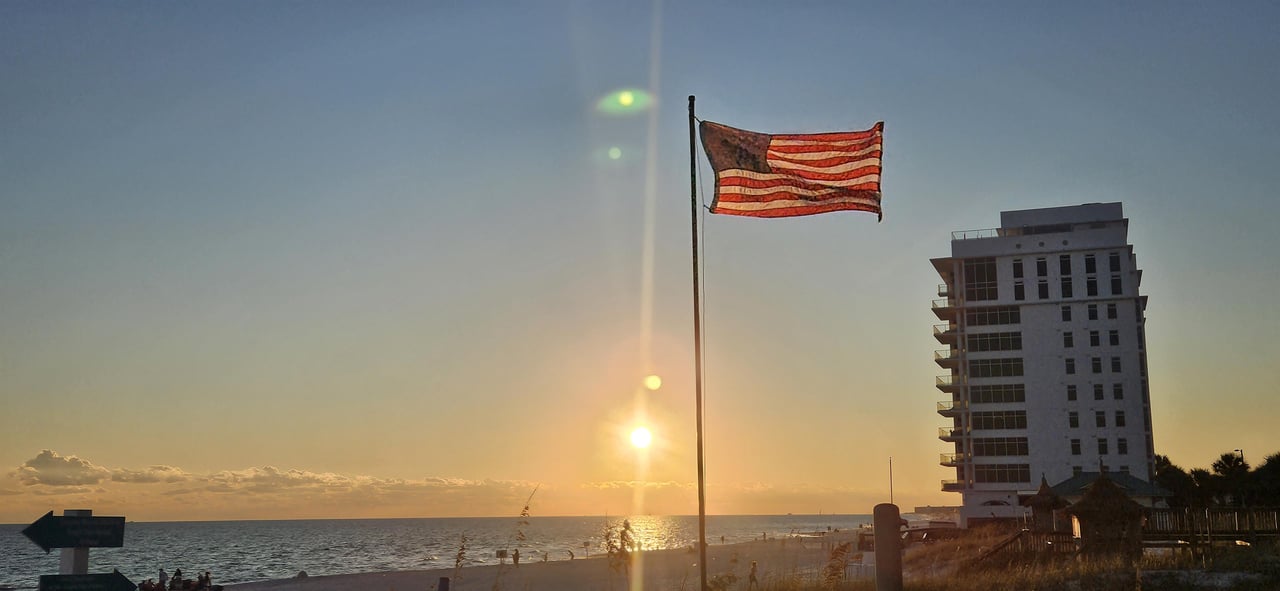 flag at Silver Shells
