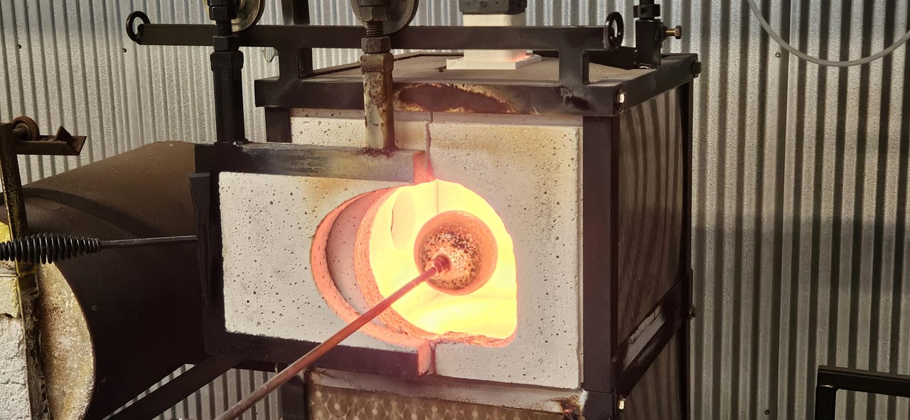 Glass Deer  blowing