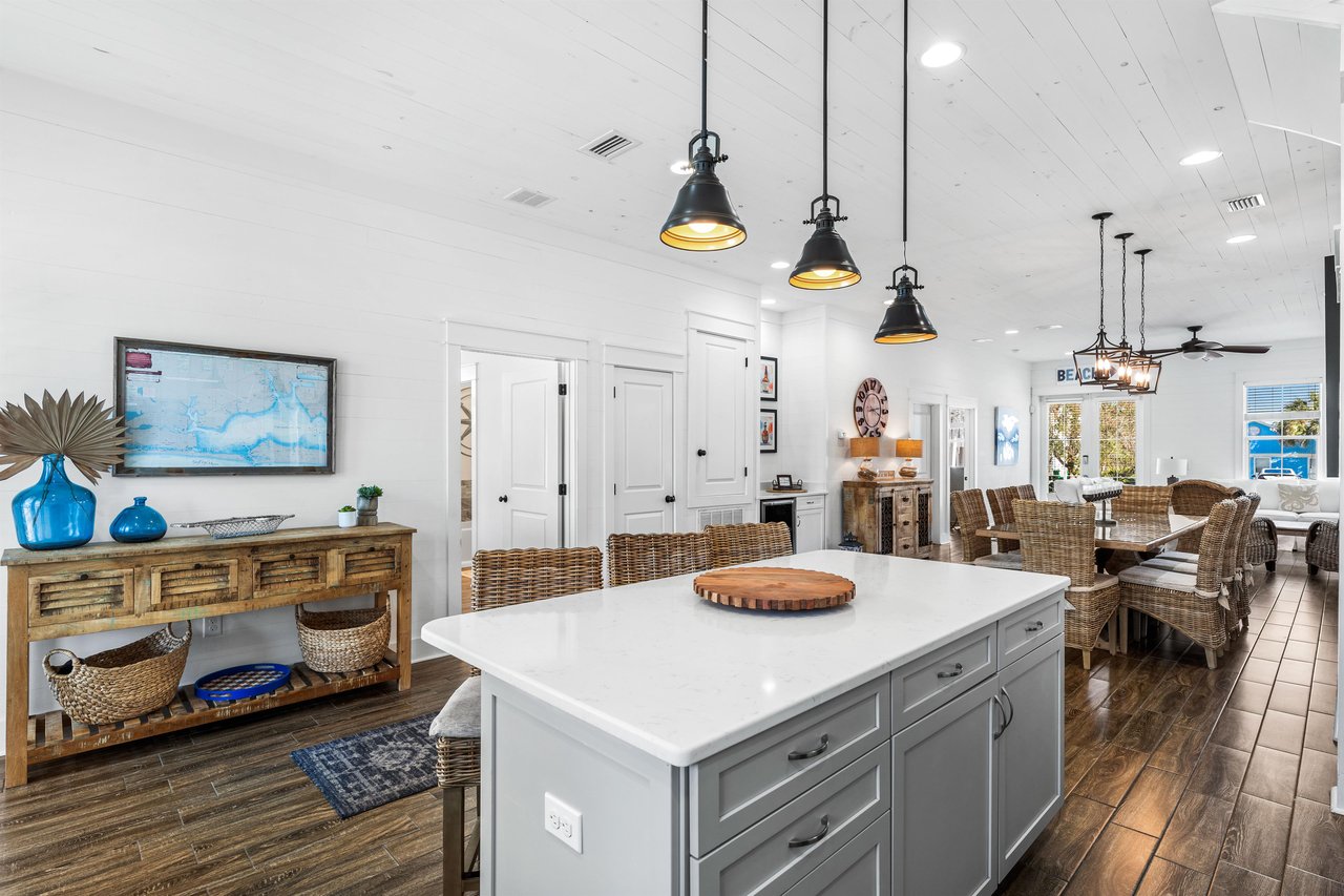 Open Kitchen with Bar Seating