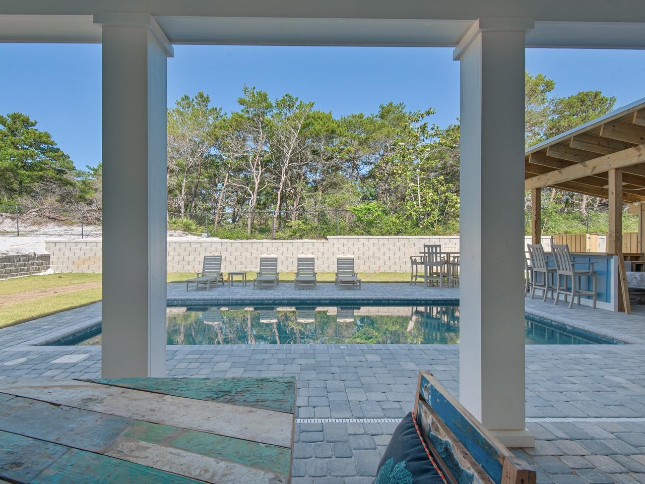 Patio and pool area