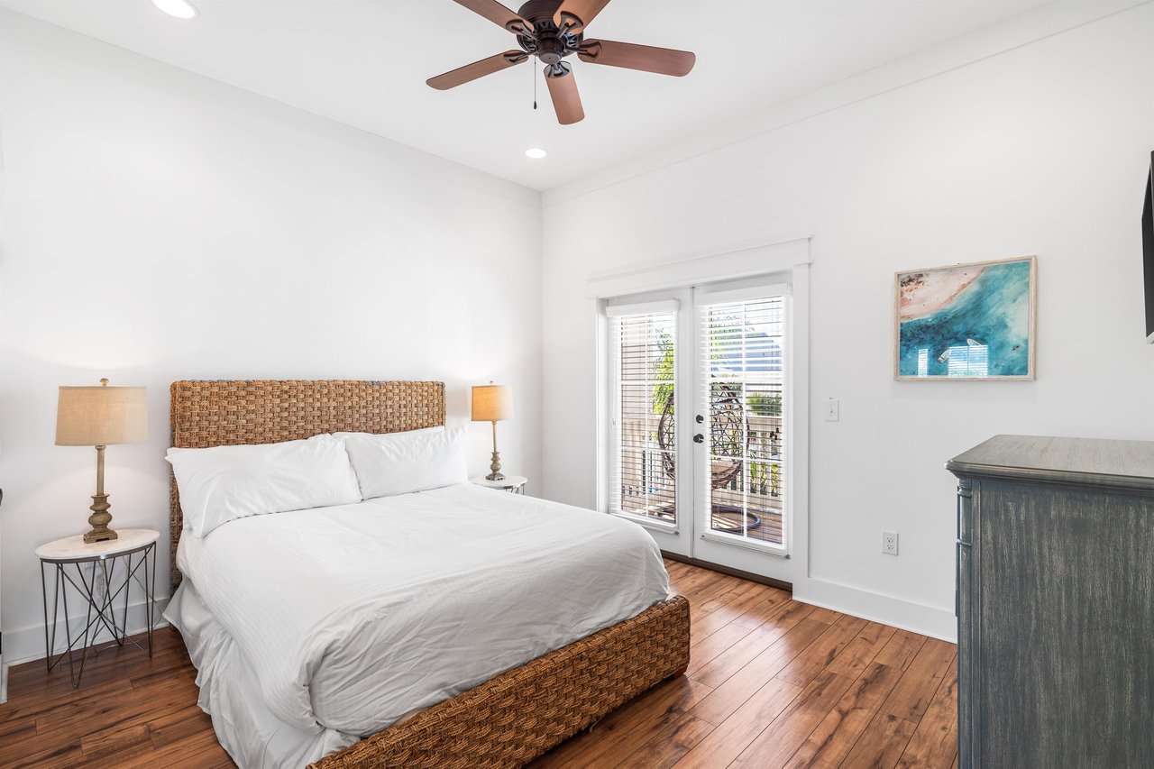 Guest Bedroom 3 on 2nd Floor with Back Balcony Access