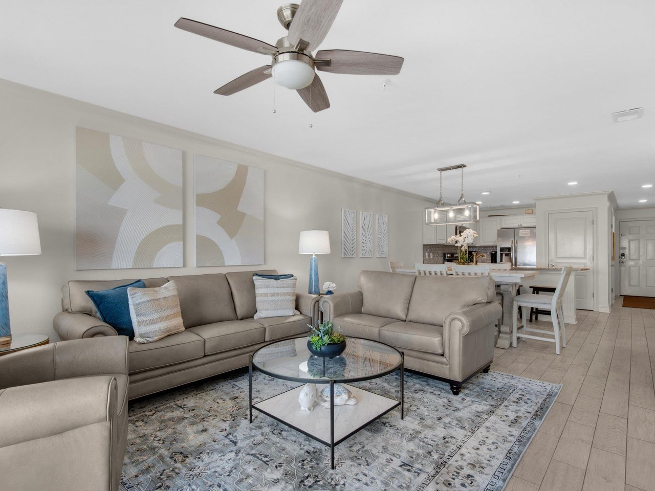 Open Living Dining and Kitchen