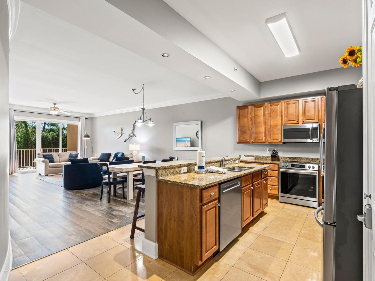 Kitchen and Living Area
