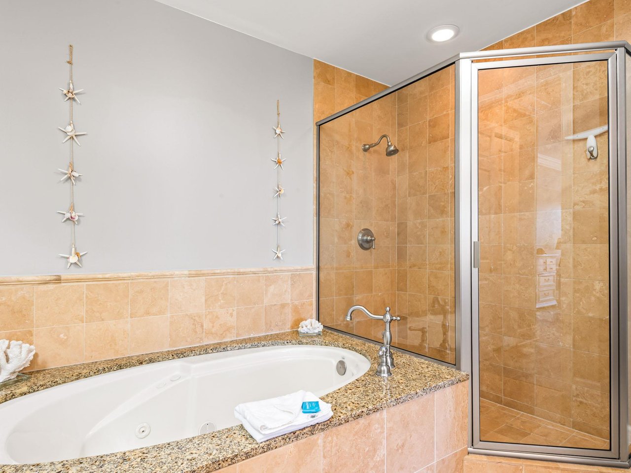 Bathroom 1 with Walkin Shower and Soaking Tub