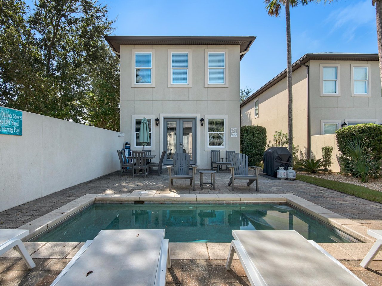 Private Pool and Pool Deck with Loungers