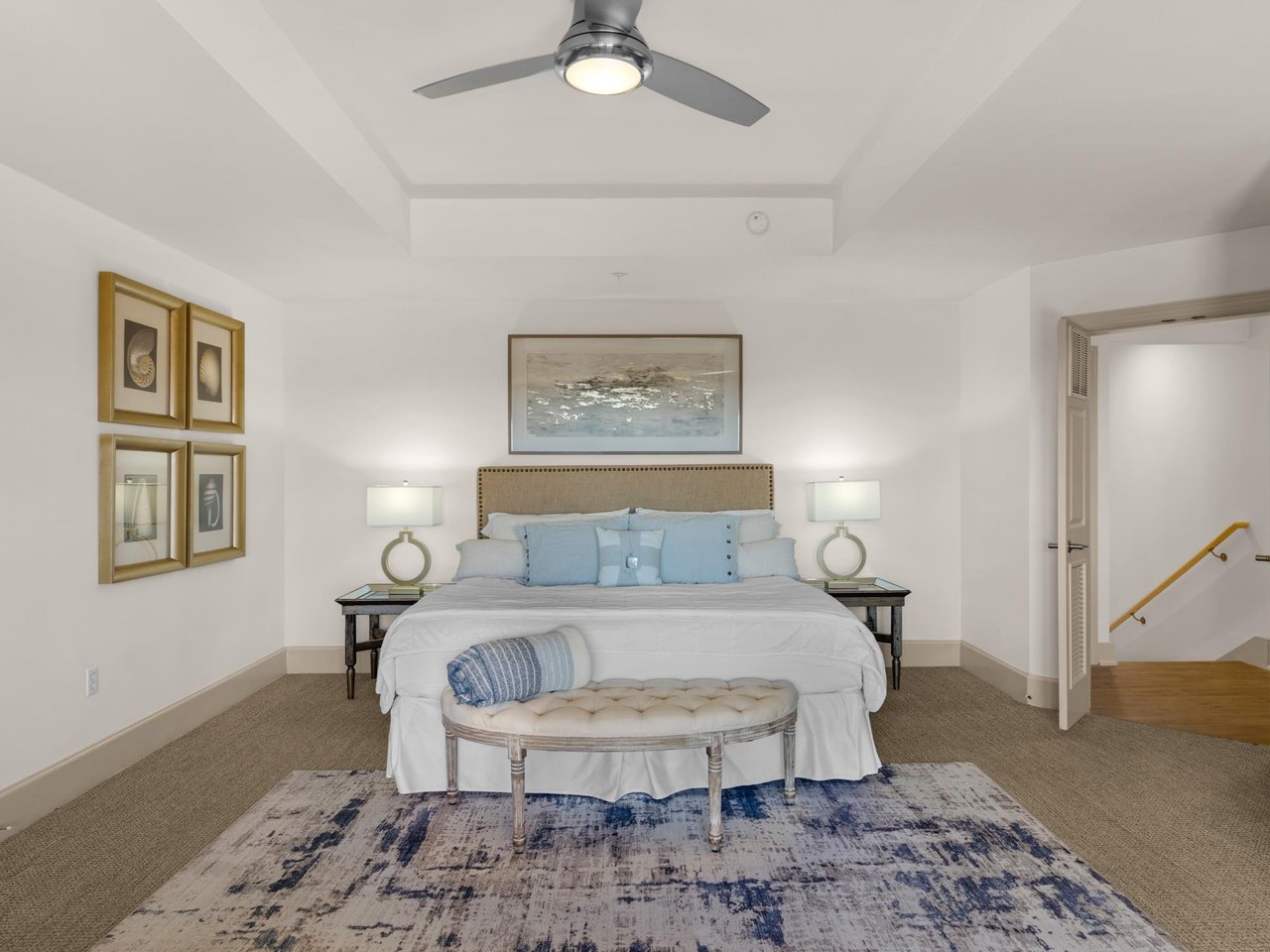2nd Floor Bedroom 1 with King Bed and Ensuite Bathroom