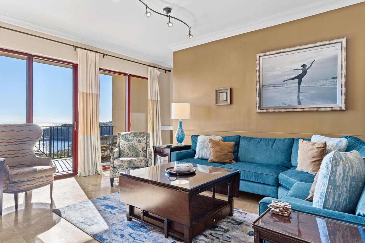 Living Area with Access to Private Balcony