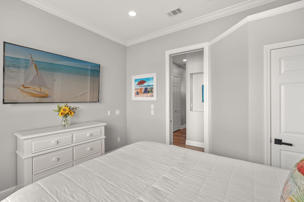 Bedroom 2 with Mounted TV