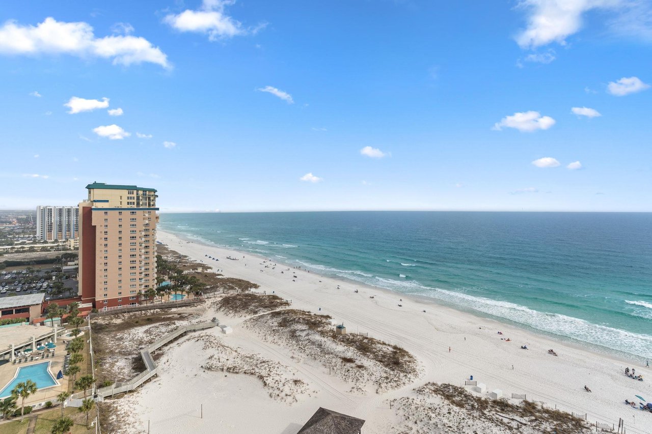 Wide Beach View from Balcony