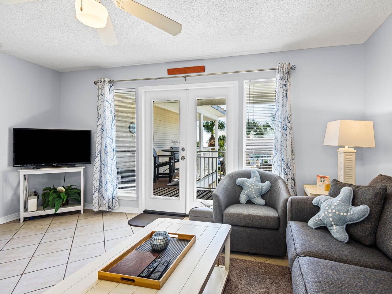 Stunning Living Area with Access to Elongated Balcony