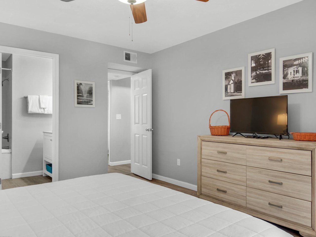 Bedroom 1 with Flat Screen TV